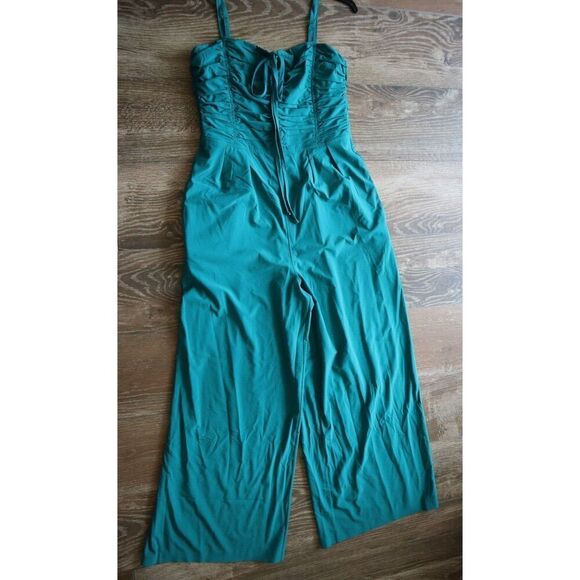 Athleta x Alicia Keys Women's Sz 8 Emerald Green Enlighten Up Jumpsuit - Picture 10 of 15